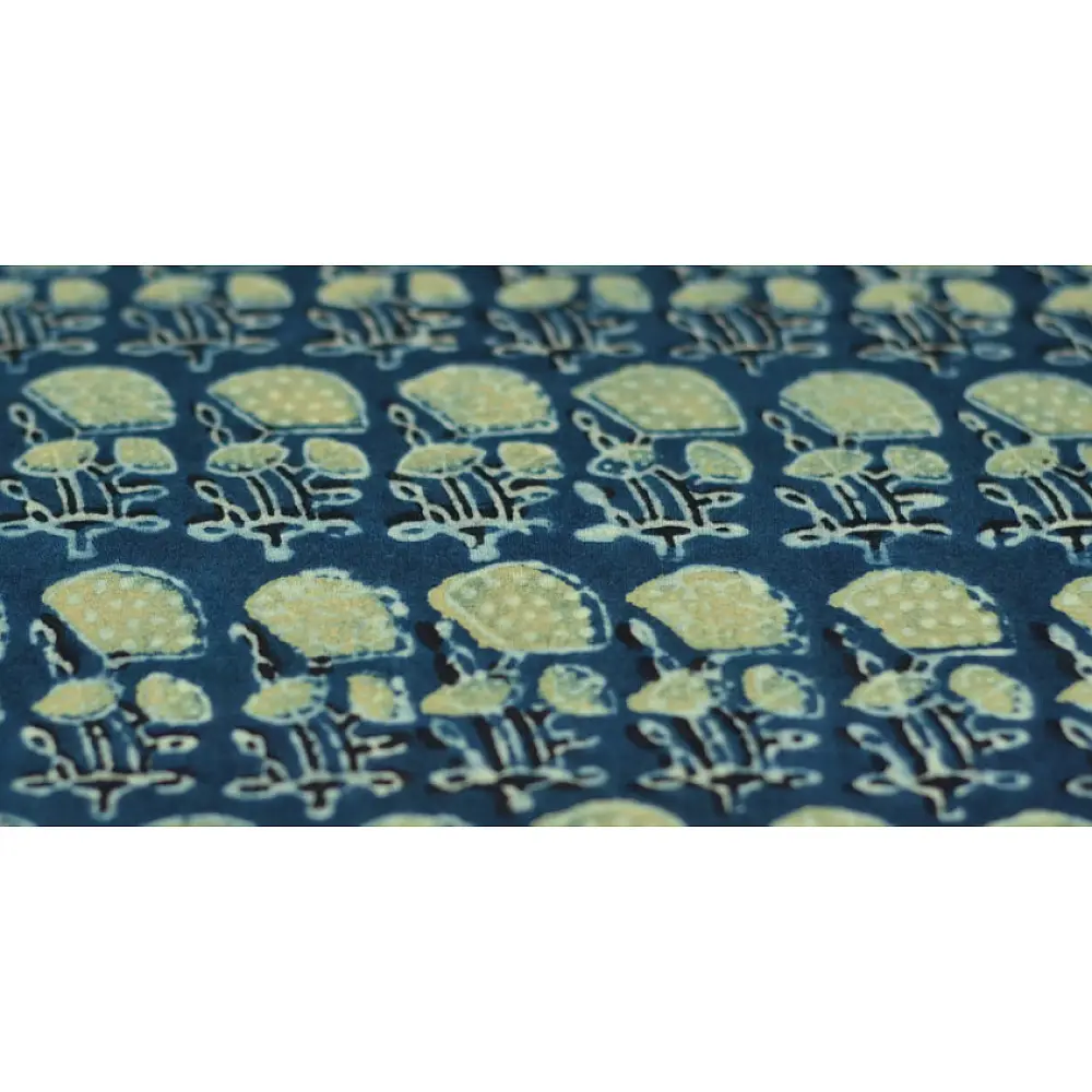 Ajrakh Natural Color Cotton Fabric * M { Per Meter }